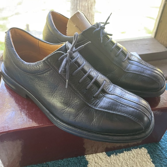 Sandro Mens brown 10 D DE Leather split square oxford comfort dress casual shoe - Picture 1 of 9